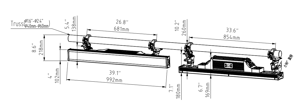 990730210031 FINE 800C STROBE PRO IP Dimension drawing2024-9-2_00