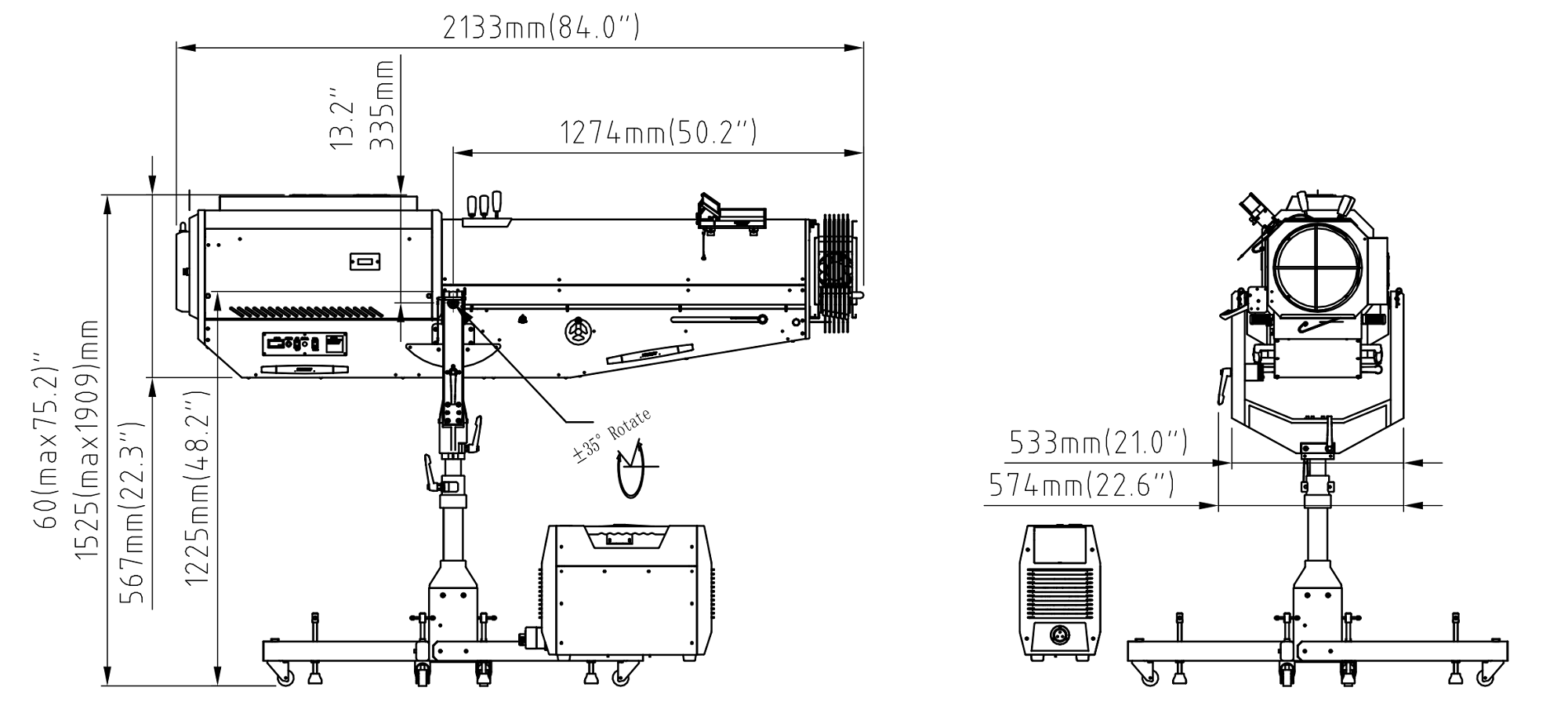 910383210010 FINE 4000XF Dimension drawing  2024-10-14_00