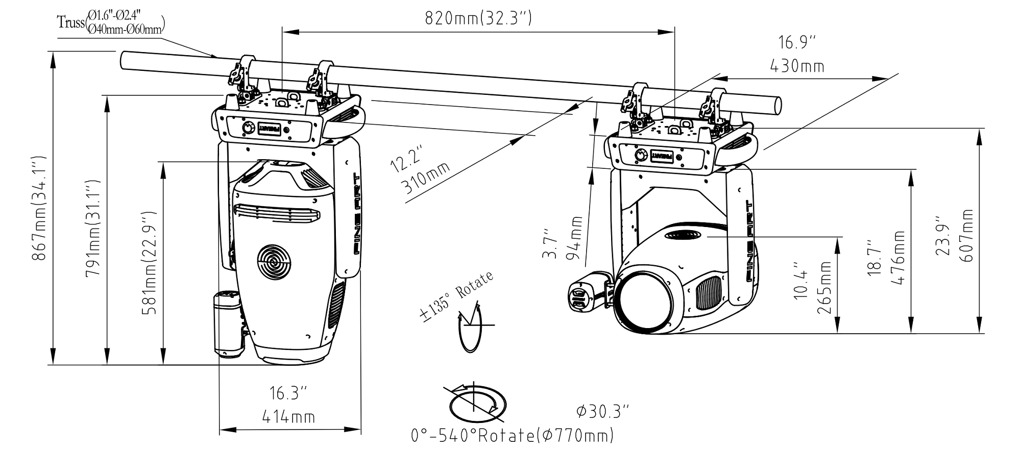 910709210063 FINE 2000LH ISPOT LED Dimension drawing 2024-10-15_00